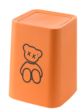 垃圾桶家用带盖卫生间厕所卧室客厅厨房摇盖轻奢创意商用方形纸篓