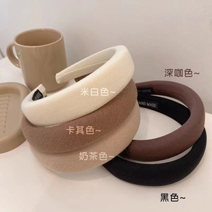 秋冬高颅顶发箍女新款 百搭网红头箍设计感洗脸发卡压发头饰 法式