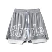 带口袋腰绳透气速干休闲跑步训练篮球网眼健身裤 美式 运动体育短裤