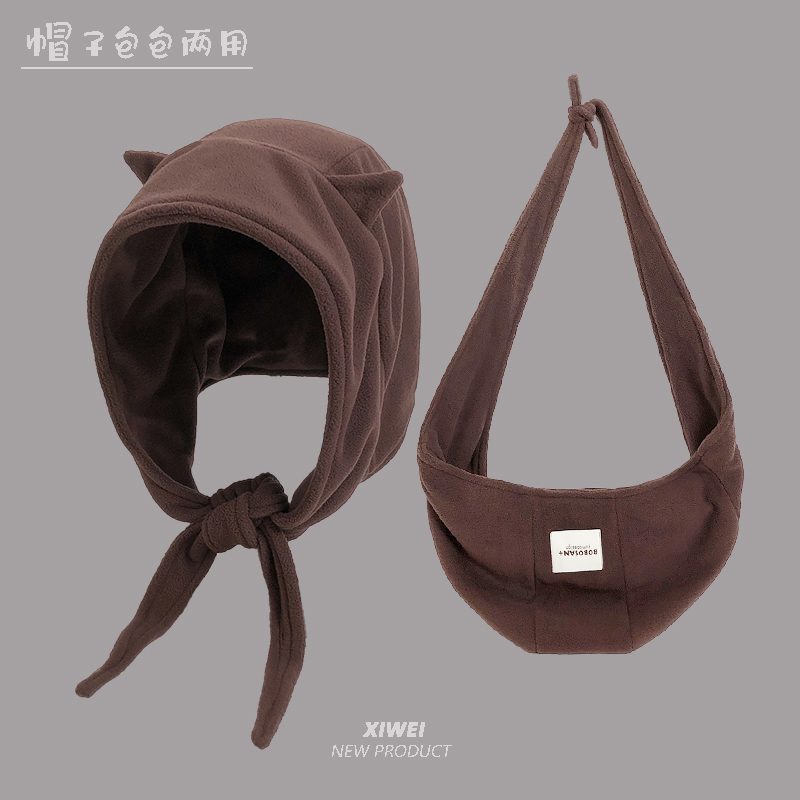 可爱猫耳朵帽子护耳帽包头帽
