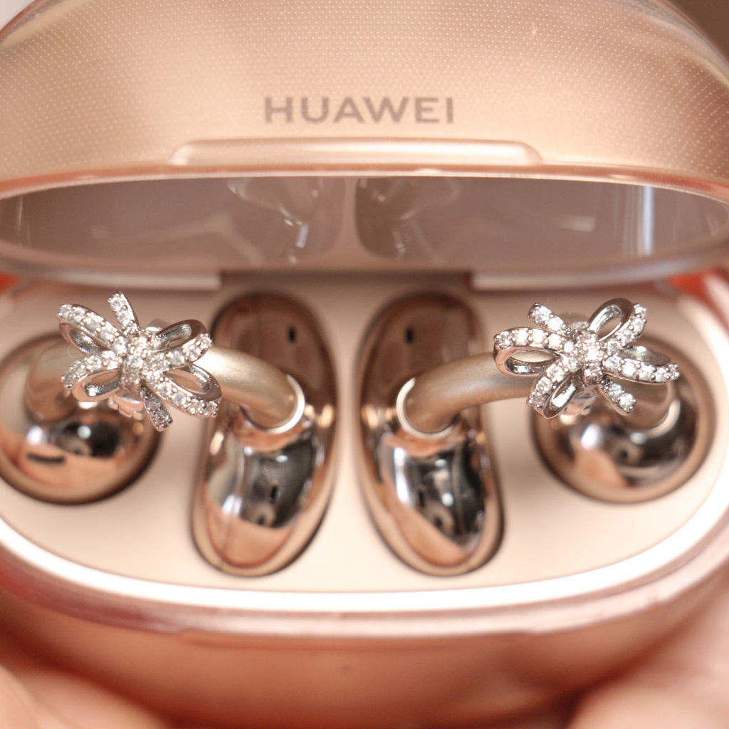 适用于freeclip耳机钻扣满钻蝴蝶结耳夹扣小众设计精致高级感配饰