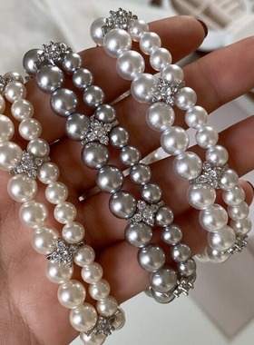 法式设计款双层珍珠星星手链女轻奢小众手串高级感手饰