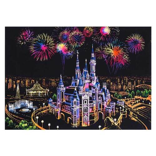Creative DIY Scratch Bright City Night View Scraping Paintin