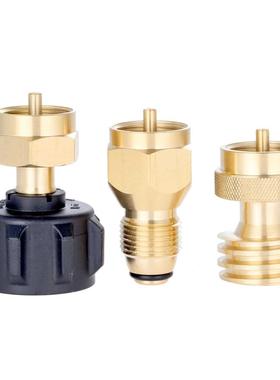 3 PCS Brass QCC1/POL Propane Adapter Set Refll Adapter Stea