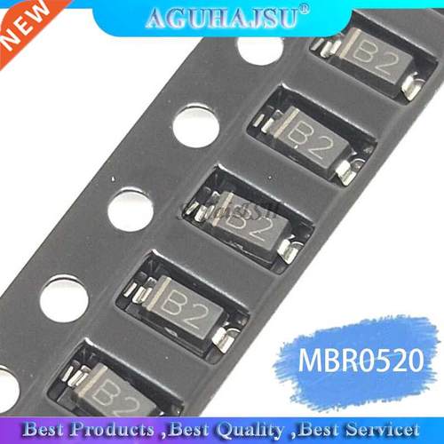 100pcs MBR0520LT1G SOD123 MBR0520 SOD Surface Mount Schottky