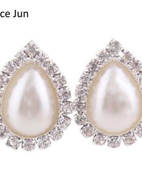 Grace Jun 2017 New Double Oval Water Drop Shape Rhinestone