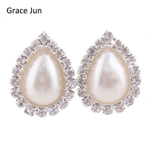 Grace Jun 2017 New Double Oval Water Drop Shape Rhinestone