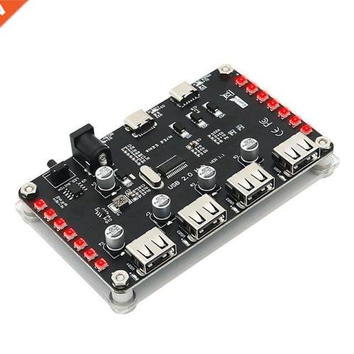 4 Port USB 2.0 Hub With 3528 Colorful LED And Auxiliary Powe