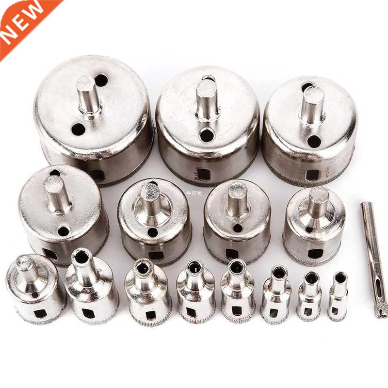 16pcs 6-50mm Diamond Holesaw Set Hole Saw Cutter Diamond Dri