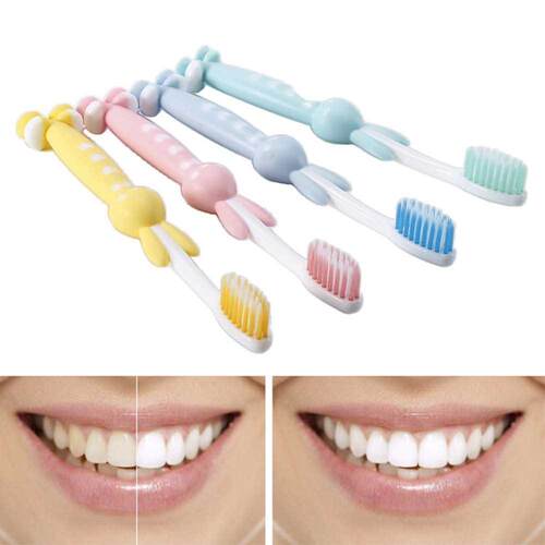 Oral Care Toothbrush Kids Toy Cartoon Rabbit Shape Teeth Br