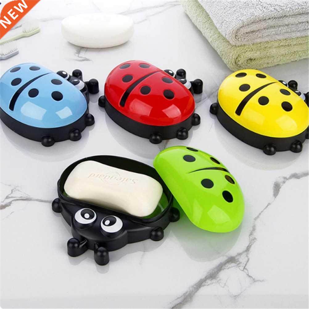 1PCS Cute Cartoon Ladybug Soap Box Travel Soap Dish Organize