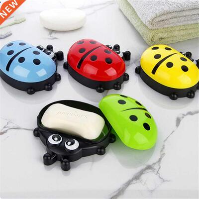 1PCS Cute Cartoon Ladybug Soap Box Travel Soap Dish Organize