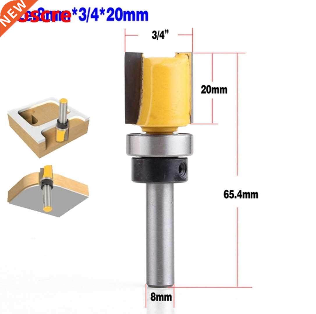 1PC 3/4inch Diameter 8mm Shank 20mm Length Template Flush Tr