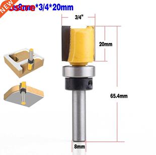 1PC 3/4inch Diameter 8mm Shank 20mm Length Template Flush Tr