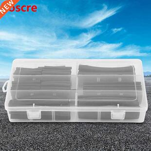 142pcs Shrink Wrap Sleeves Black Heat Shrink Tubing Wrap Cab