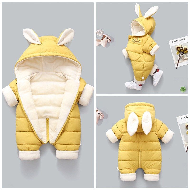 Autumn Winter Overall For Children Infant Down Cotton Thicke