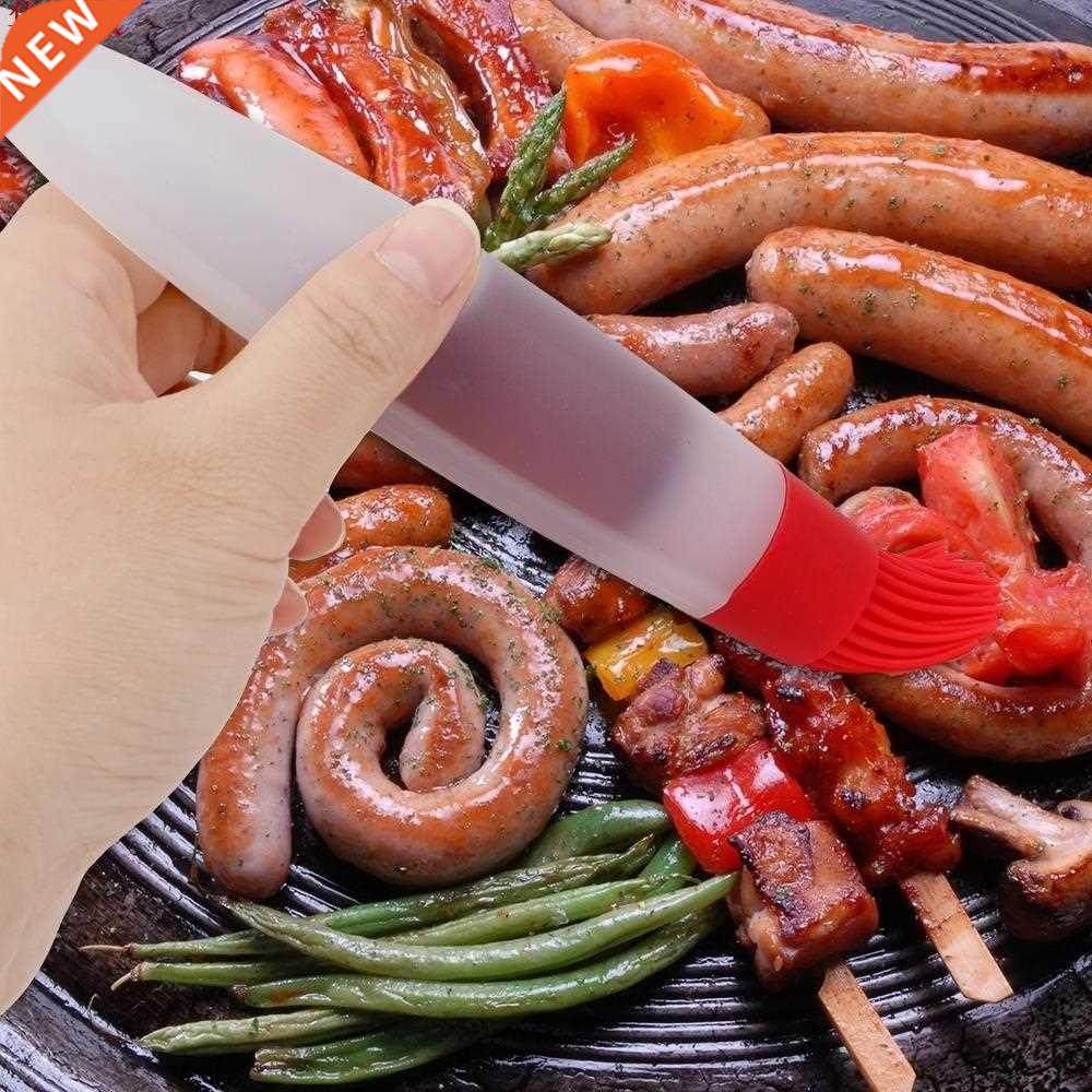 Grill Oil Bottle Brushes Silicone Heat Resisting BBQ Tools B