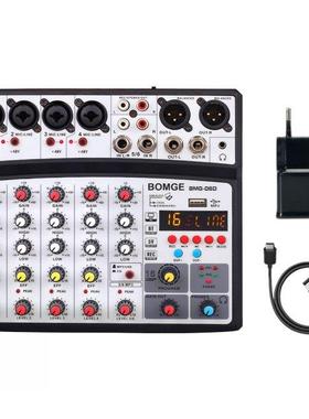 6 Channels Audio Mixer Portable Sound Mixing Console USB Int