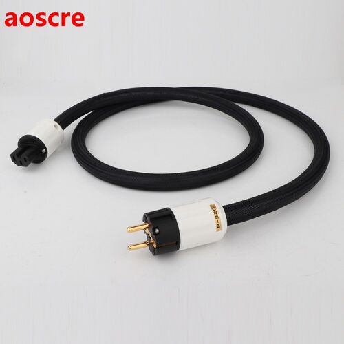 Preffair 10AWG HIFI Power Cable with EU Plug Power Cord Cabl