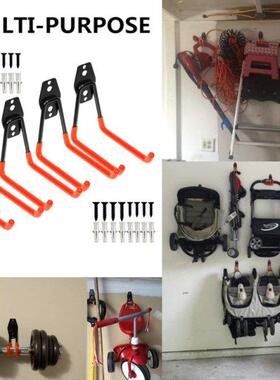 Wall-Mounted Garage Bike Hanger Hook Heavy Duty Metal Hooks