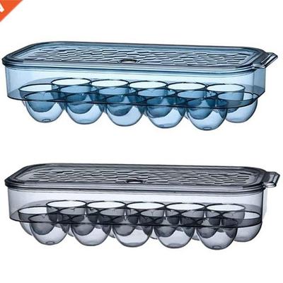 Portable Egg Storage Box, 2 Pieces Egg Container, Fridge Egg