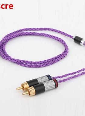Preffair 1PCS 2.5mm TRRS Balanced Male to 2RCA Male for Aste