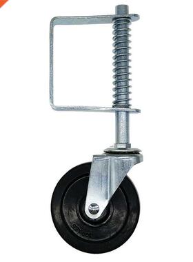 4 Inch Rubber Brake Wheel Heavy Duty Flat Springless Swivel
