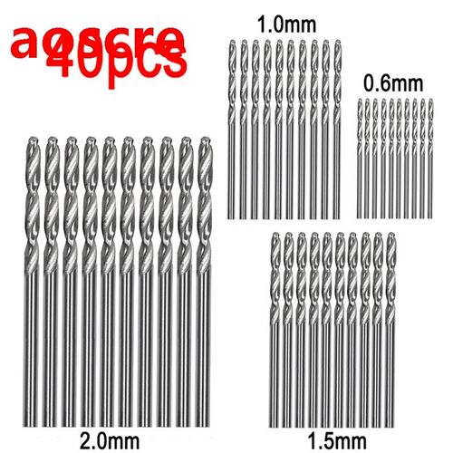 40Pcs 0.6-2mm/50Pcs 1-3mm Mini Twist Drill Bit Round Shank H