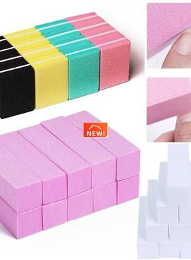 10pcs/lot Mini Sponge Nail File Colorful Sanding Buffer UV