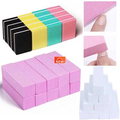10pcs/lot Mini Sponge Nail File Colorful Sanding Buffer UV
