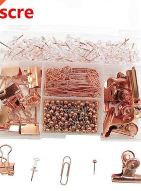 Push Pins Binder Clips Paper Clips Map Tacks Sets, 5 Styles