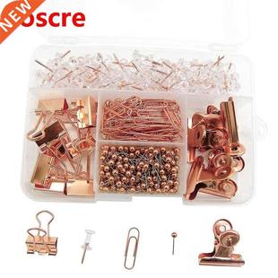 Push Pins Binder Clips Paper Clips Map Tacks Sets, 5 Styles