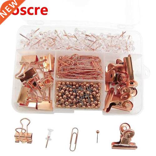 Push Pins Binder Clips Paper Clips Map Tacks Sets, 5 Styles
