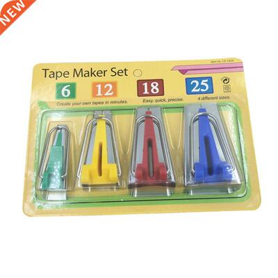 4pcs/set Fabric Clover Bias Tape Maker Binding Tools Set Mac