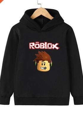 Children Harajuku Cartoon Robloxing Hoodies Kawaii Clothes B
