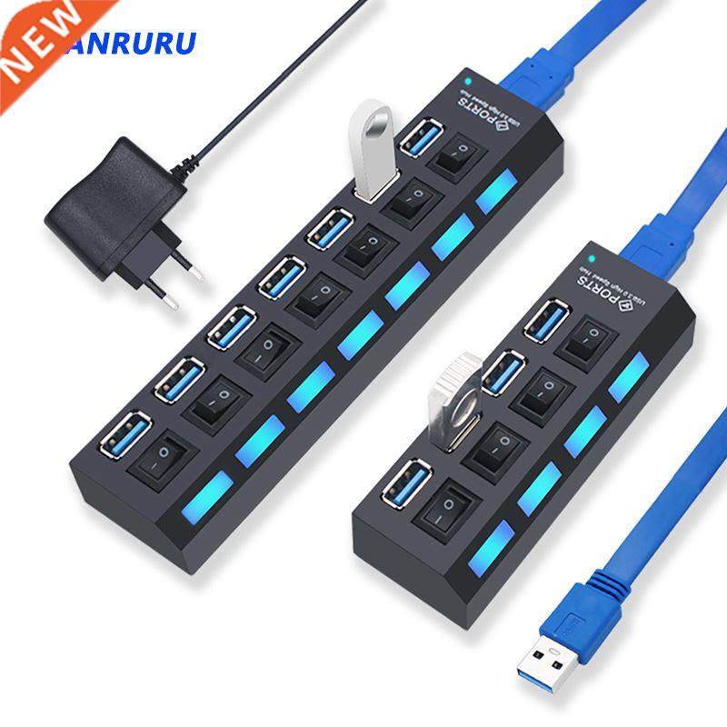 USB Hub 3.0 Hub USB 3 USB 2.0 Multi USB Splitter Power Adapt