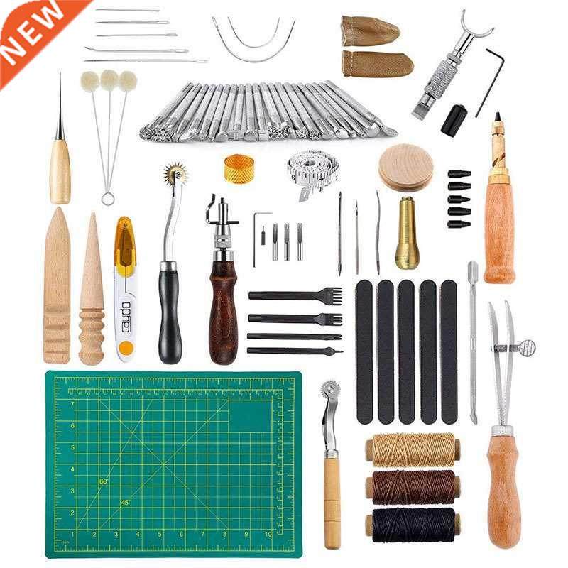 37/46/48/50/59pcs Leather Craft Sewing Punch Tool Kit Set Cu