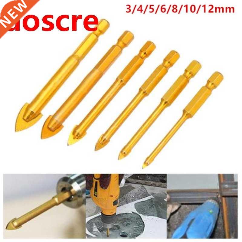 1/4 Inch Hex Shank Titanium Coating Ceramic Tile Glass Drill