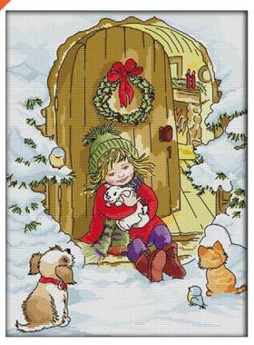 Cross Stitch 11CT Stamped Kits Printed Embroidery Cloth Need