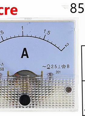 1PCS 85L1 2A AC Panel Meter Analog Panel Ammeter Dial Curren