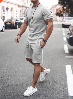 2021New Men's Sportswear Suits Set Casual Shorts Set