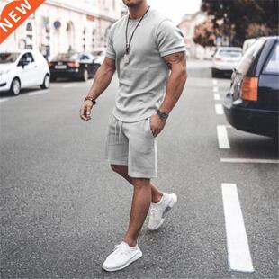 2021New Men's Sportswear Suits Set Casual Shorts Set
