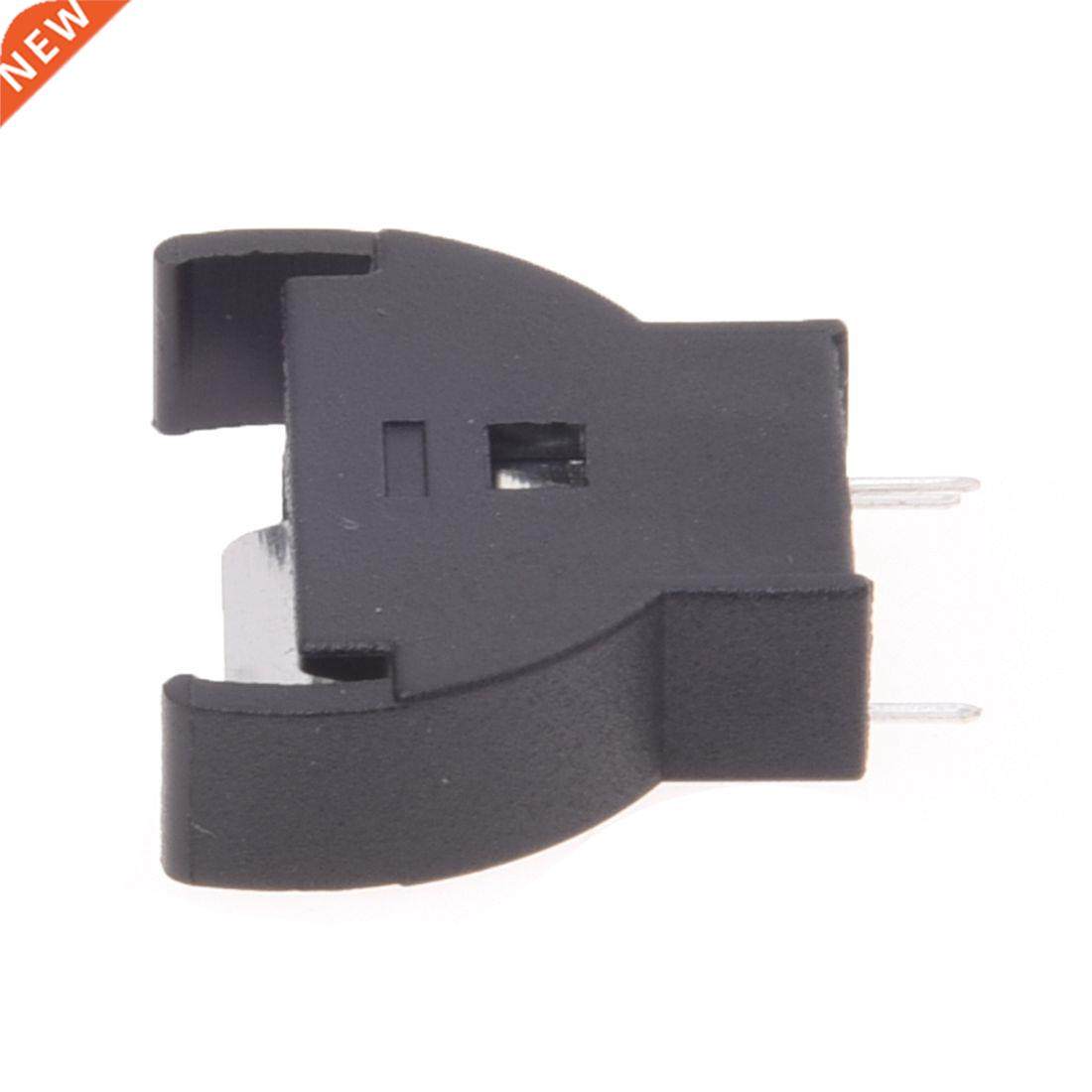 10 Pieces Shell CR2032 Button Cell Sockets Holder Case Black