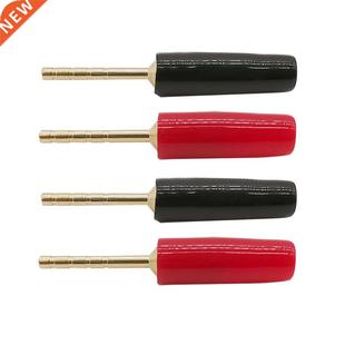 Straight Pin Adapter Black Plug Red Banana 4Pcs 2mm
