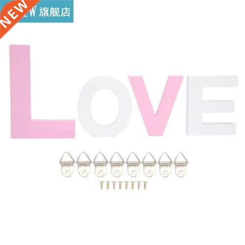 Love Letter Ornaments Wooden Block Word Sign Home Decor Craf