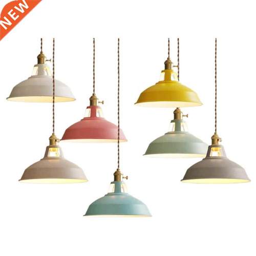 Modern Nordic Pendant Lights Iron Lampshade LED Hanging Lamp