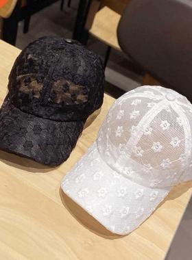 Women	s Lace Small Flower Baseball Caps Breathable Mesh F