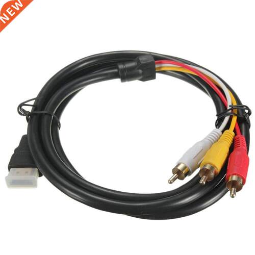 5 Feet 1080P HDTV HDMI-compatible Male to 3 RCA Audio Video