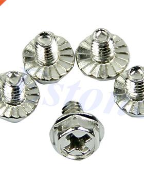 100pcs Toothed Hex 6/32 Computer PC Case Hard Drive Mbo