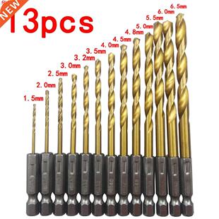 13 pcs/lot HSS haute vitesse acier titane enduit foret ensem